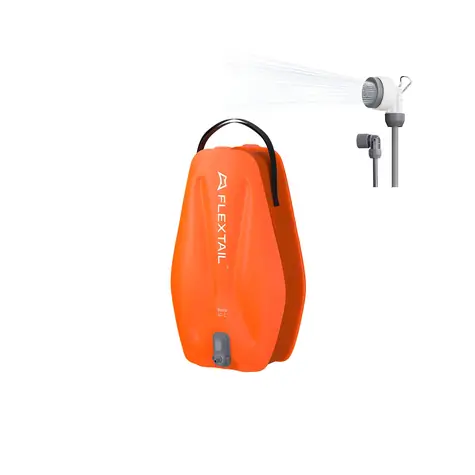 Flextail Tiny Shower oranžová / Prenosná sprcha s čerpadlom / 20 l / USB-C