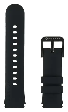 Garett Kids remienok 20 mm čierny / Remienok / silikón / pre Garett KIDS SUN, N!CE, TWIN, REL, HERO, VIBE, eSIM