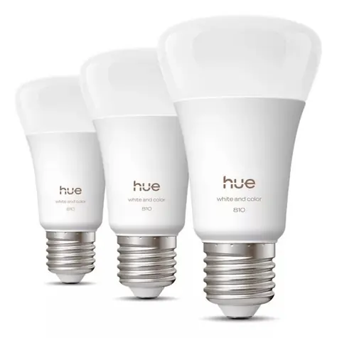 Philips Hue WCA 810 A60 E27 3 ks / Inteligentná LED žiarovka / 3x 810 lm / 16 mil. farieb / stmievateľná / Bluetooth/Zigbee