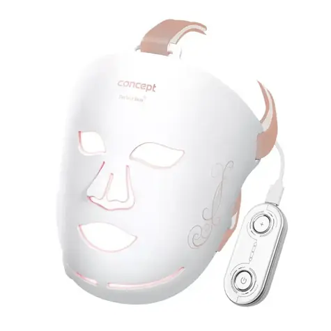 Concept MO8303 Perfect Skin biela / LED maska na tvár / 3 režimy svetla / batéria 2500 mAh