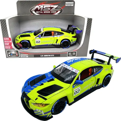 SPARKYS Kovový model auta BMW M4 GT3 / 1:24 / Kov / Svetelné a zvukové efekty
