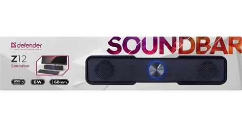 Defender Z12 čierna / Soundbar / 6 W / LED / USB / Pre PC