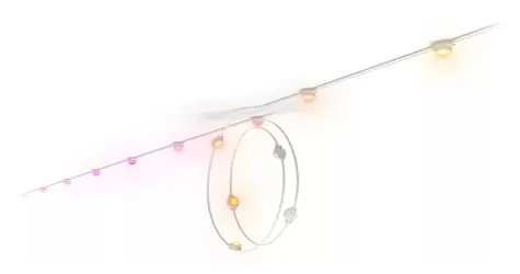 Philips Hue LED svetelná reťaz predlžovacia biela / Chytré vonkajšie osvetlenie / Zigbee / 9 m / 13 W