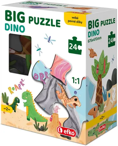 EFKO Baby puzzle Big Dino / 24 dielikov / veľké dieliky / od 2 rokov