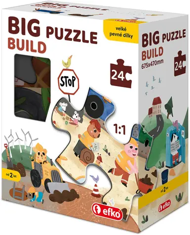 EFKO Baby puzzle Big Build / 24 dielikov / veľké dieliky / od 2 rokov