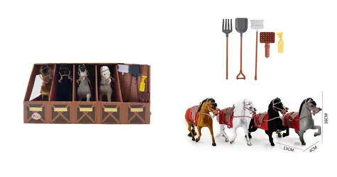 PLEJO Set 4 koní s príslušenstvom / Figúrky / od 3 rokov