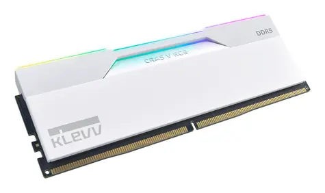 KLEVV CRAS V RGB biela / Pamäť RAM / DDR5 / 64GB (2x32GB) / 6400MHz / CL32 / XMP 3.0 & AMD EXPO