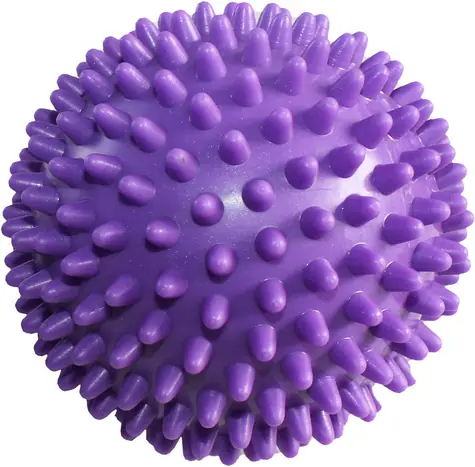 Merco Masážna loptička ježko Soft fialová / Masážna pomôcka / s bodlinkami / priemer 9 cm