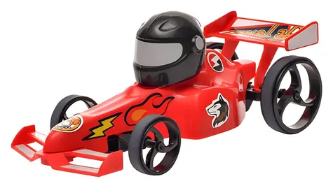 PLAYSTEM Stavebnica Green Powered Grand Prix / Fyzikálna STEM sada / závodné auto na gumičkový pohon / výuková brožúra