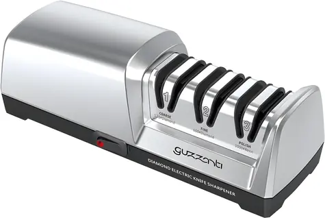 Guzzanti GZ 011 / Elektrický brúsik na nože / Diamantové kotúče / 3 stupne brúsenia a leštenia