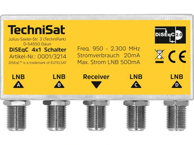 TechniSat DISEqC prepínač 4/1 Outdoor