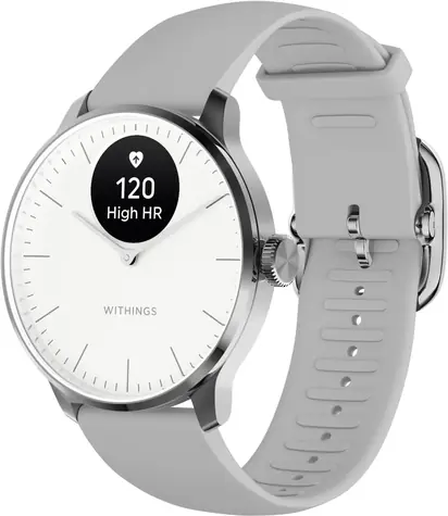 Withings Scanwatch Light 37mm biela / Chytré hodinky / OLED 0.63 "/ 5ATM / GPS / BT / výdrž až 30 dní