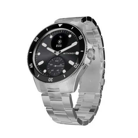 Withings Scanwatch Nova 42mm čierna / Chytré hodinky / OLED 0.63 "/ 10ATM / GPS / BT / výdrž až 30 dní