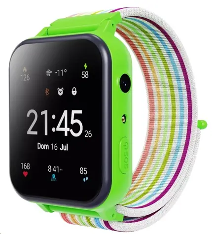 Canyon Alfie KW-37 zelená / Chytré hodinky / 1.69" IPS / IP66 / Nano-SIM / obojsmerné volanie / 16 hier / 512MB / MP3 