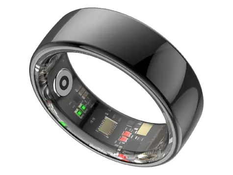 Powerton SMART RING PRO veľ. 7 čierna / Šikovný prsteň / Bluetooth 5.2 / 15 mAh / IP68
