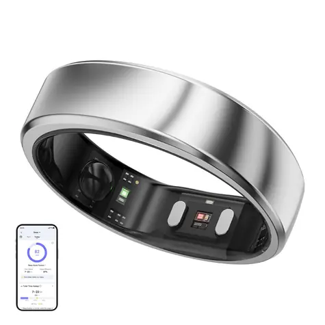 RingConn Air Gen 2 SMART Ring veľ. 11 Galaxy silver / šikovný prsteň / titánová oceľ / BT 5.0 / IP68