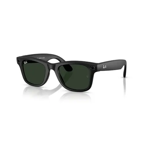 Meta Ray-Ban Gen1 Wayfarer - Matte Black - Clear to Graphite Green Transitions (Large)