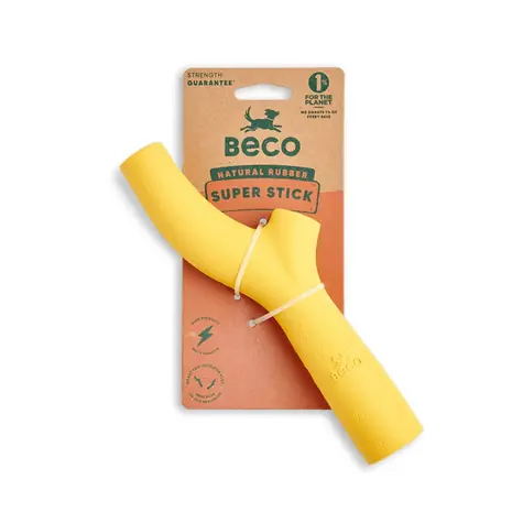 BeCoThings Beco Super Stick žltá 22cm / Hračka pre psov 