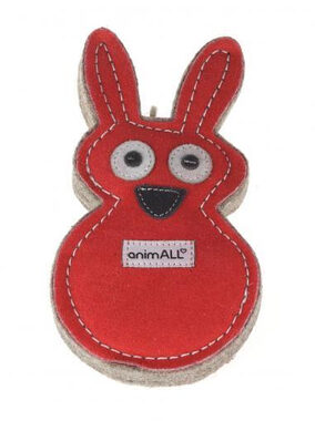 animALL Hračka Králik natural koža podložená plsťou 18x11 cm