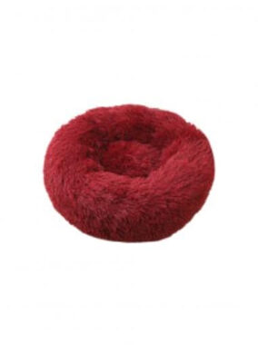 animALL Pelech plyš okrúhly bordový 40 cm