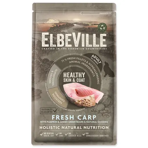 ELBEVILLE Adult All Breeds Healthy Skin and Coat Fresh Carp 1,4kg