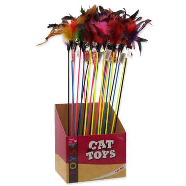 Magic Cat Hračka - cumlík s pierkami a rolničkou 17cm+49cm 24ks
