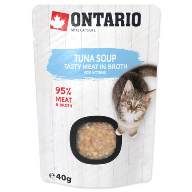 Ontario Kitten Soup Polievka tuniak s ryžou a zeleninou 40g 