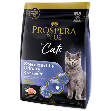 Prospera PLUS Sterilized 1+ Chicken Urinary 2kg / Granule pre dospelé mačky