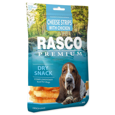 Rasco Premium prúžky syra obalené kuracím mäsom 80g