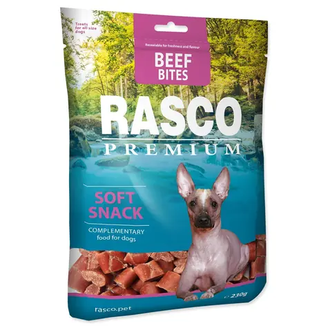 Rasco Premium kúsky z hovädzieho mäsa 230g