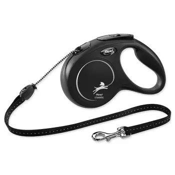 Flexi Classic M lanko 5m čierne / Vodítko 