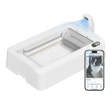 PetKit Purobot Crystal Duo s AI kamerou / Inteligentný samočistiaci box pre mačky