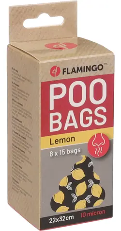 Flamingo Basic Scent Vrecká s citrónovou vôňou na exkrementy 8x15ks