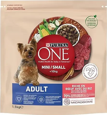 PURINA One Mini/Small Dog Adult Hovädzie & Ryža 1.5 kg / Krmivo pre dospelých psov stredných plemien
