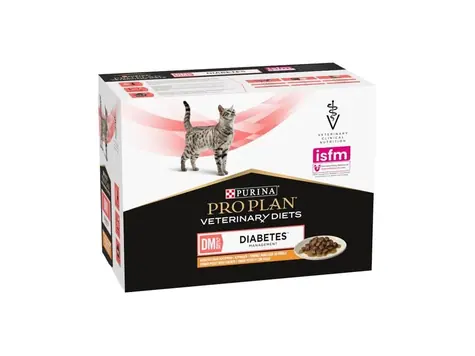 PURINA PPVD Feline DM Diabetes Management Kuracie 10x85 g / Kapsičky pre mačky / regulácia príjmu glukózy