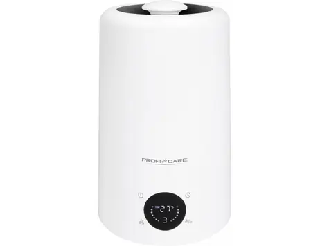 ProfiCare PC-LB 3077 biela / zvlhčovač vzduchu / 25W / vlhkosť 45-80% / ultrazvuková technológia / časovač / ďalej. ovládač