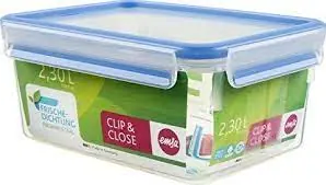 Emsa Clip &amp; Close 2.3 l modrá / Dóza na potraviny / BPA FREE