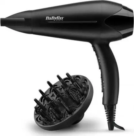 Babyliss Power Dry 2100 / Fén na vlasy / 2100W / 3 teploty / 2 rýchlosti / Difúzer / čierna