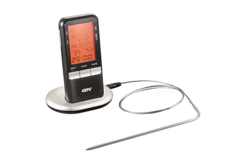 Gefu HÄNDI kuchynský digitálny teplomer so sondou / 0-250 °C / časovač / teplotný alarm