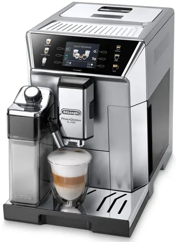 DeLonghi PrimaDonna Class ECAM 550.85.MS strieborná / automatický kávovar / 1450 W / 19 bar / 2 l / zásobník 380 g 
