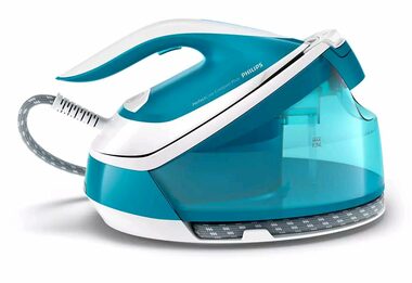 Philips PerfectCare Compact Plus GC7920-20 modrá / Žehlička s parným generát. / 2400W / 1.5L / 6.5 bar / Parný ráz 430g