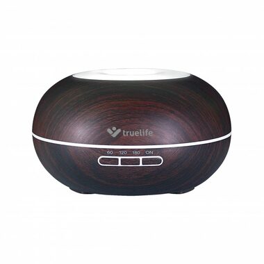 TrueLife AIR Diffuser D5 Dark hnedá / Aróma difuzér a zvlhčovač vzduchu / 300 ml / 14 LED podsvietenie / až 10h / dopredaj