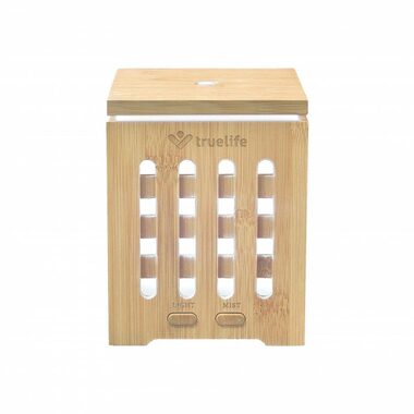 TrueLife AIR Diffuser D7 Bamboo hnedá / Aróma difuzér a zvlhčovač vzduchu / 200 ml / 14 LED podsvietenie / až 9h / dopredaj