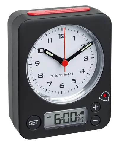 TFA 60.1511.01.05 - COMBO Analógový budík s rádiovo riadeným časom