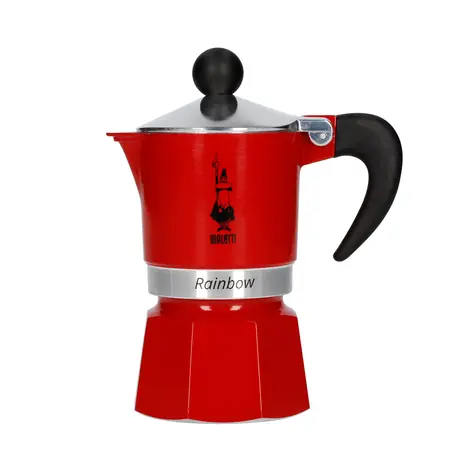 Bialetti RAINBOW kanvička na 1 šálku 50 ml červená