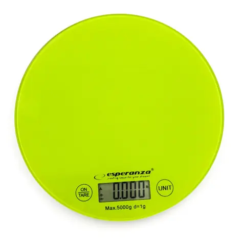 Esperanza EKS003G Mango kuchynská váha zelená / max hmotnosť 5 kg / indikátor vybitia batérie