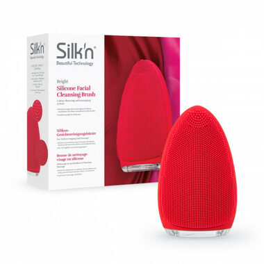 Silk&#39;n Bright červená / čistiaci prístroj na tvár / 7 rýchlostí / až 8000 vibrácií za min.