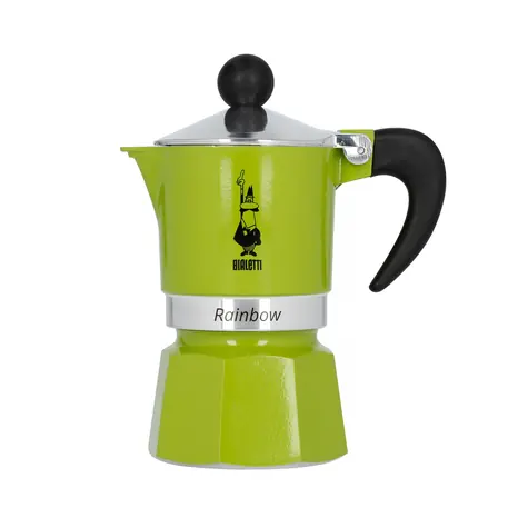 Bialetti Rainbow moka kanvička na 1 šálku 50 ml zelená