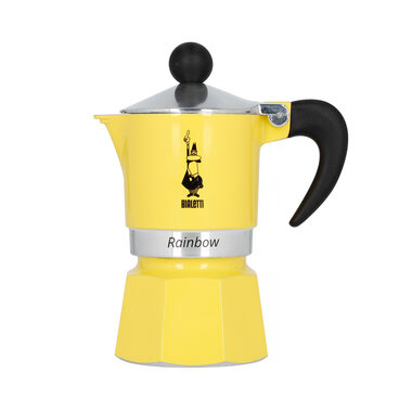 Bialetti Rainbow moka kanvička na 1 šálku 50 ml žltá