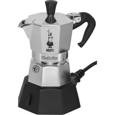 Bialetti MOKA Elettrika elektrická moka kanvička na 2 šálky 90 ml strieborná